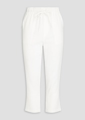 Monrow - Cropped cotton-gauze bootcut pants - White - XS