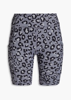 Monrow - Leopard-print stretch-jersey shorts - Gray - XS