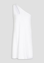 Monrow - One-shoulder cotton-blend jersey mini dress - White - S