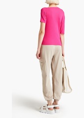 Monrow - Ribbed stretch-Micro Modal and Supima cotton-blend top - Pink - S
