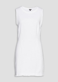 Monrow - Tencel and cotton-blend French terry mini dress - White - M