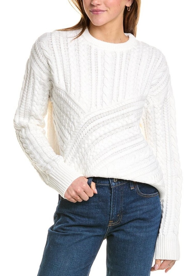 Monrow Cable Knit Wool-Blend Sweater