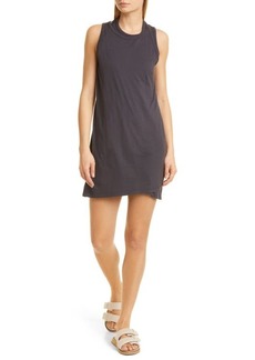 Monrow Double Layer Racer Tank Shift Dress in Faded Black at Nordstrom