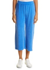 Monrow High Waist Terry Cloth Sweatpants in Cerulean at Nordstrom