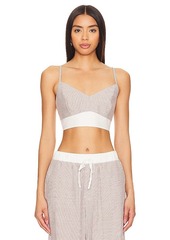 MONROW Stripe Poplin Bralette Top