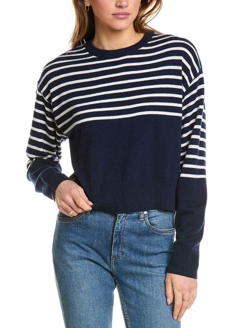 Monrow Stripe Wool & Cashmere-Blend Sweater