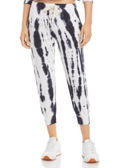 Monrow Tie Dyed Cropped Relaxed Sweatpants 