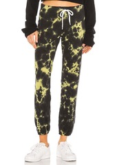 MONROW Vintage Sweats With Black Out Tie Dye