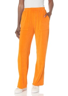 Monrow Women's HB0639-Terry Cloth Patch Pocket Pant