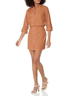 Monrow Women's HD0511-1-Poplin Shirt Dress