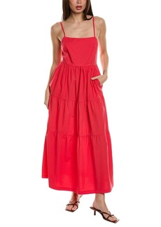 Monrow Women's HD0573-Poplin Maxi Dress