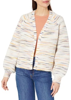 Monrow Women's HJ0276-Space Dye Sweater Cardigan
