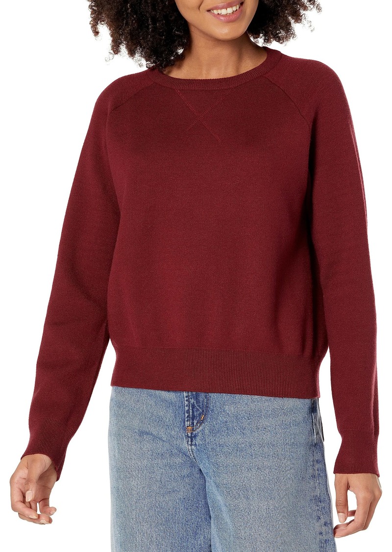 Monrow Women's HT1219-Supersoft Sweater Knit Raglan Sweatshirt