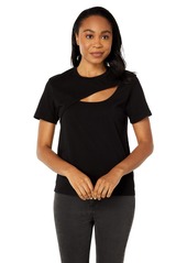 Monrow Women's HT1247-Peekaboo Tee