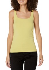 Monrow Women's HT1373-Rib Square Neck Tank