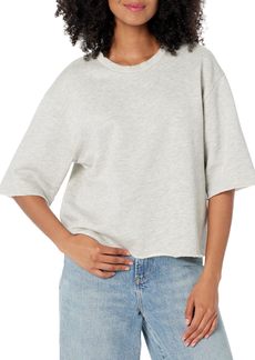 Monrow Women's HT1429-Easy Cutoff Sweatshirt
