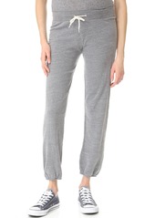 Monrow Women's Supersoft Vintage Sweatpants Casual Straight Leg Cut Adjustable Drawstring & Banded Ankles  XSmall