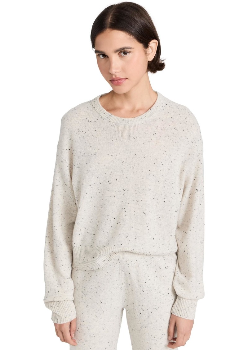 Monrow Women's Neps Cashmere Sweater  Off White Print M