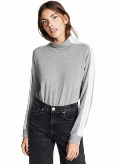 Monrow Women's  Two Tone Supersoft Turtleneck Extra Small