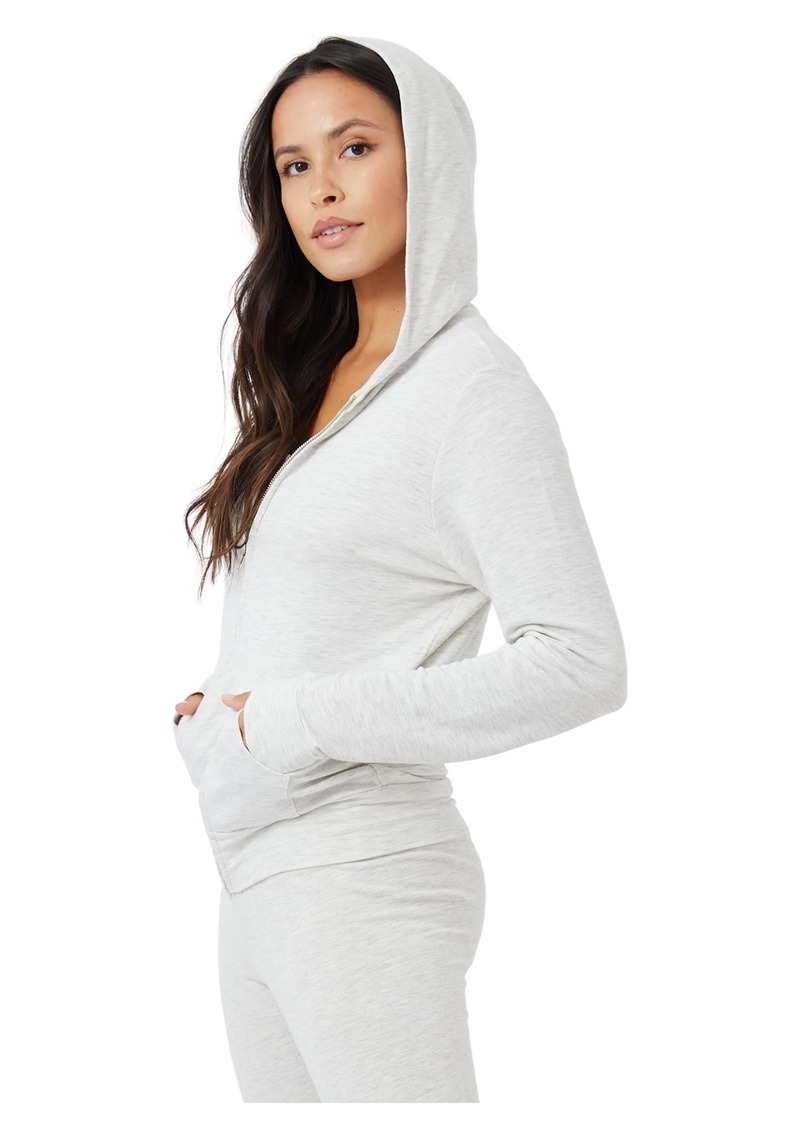 Monrow Women's Super Soft Zip Up Hoody  L