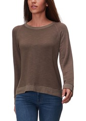 Monrow Women's Supersoft Sweatshirt with Lace Up Back