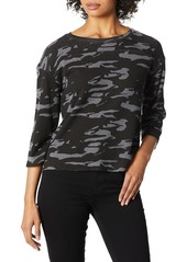 Monrow Women's Two Tone Slouchy Thermal Top  Extra Small