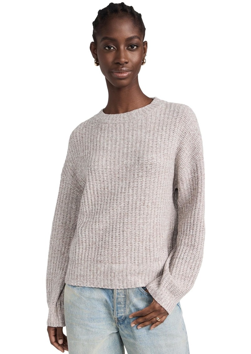Monrow Women's Wool Cash Spacedye Sweater  Grey S