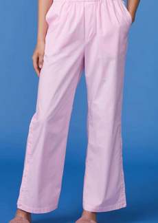 Monrow Poplin Pocket Pant In Pink