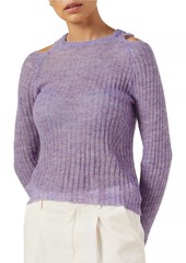 Monrow Shoulder Cut-Out Sweater
