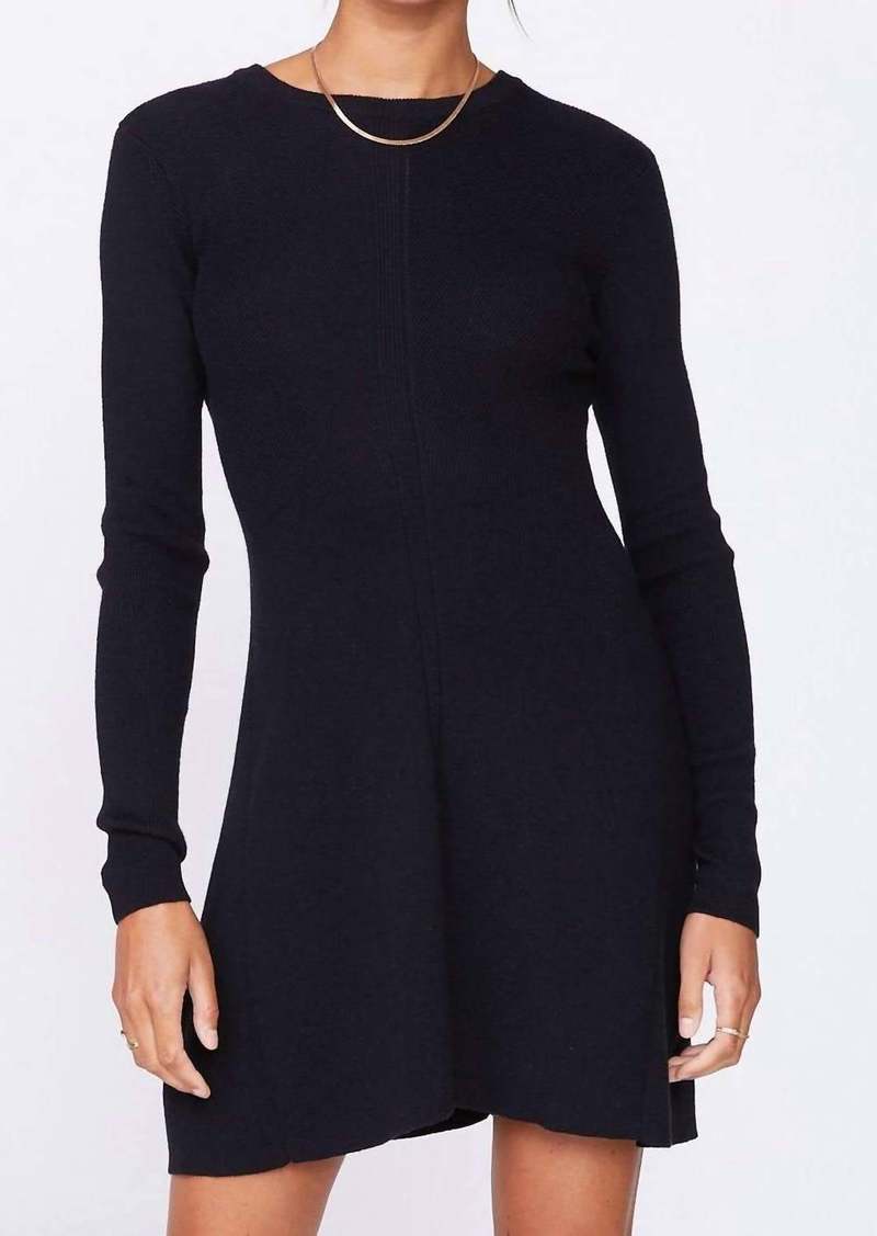 Monrow Sweater Mini Dress In Black