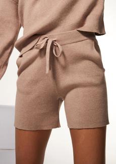 Monrow Sweater Shorts In Iced Coffee