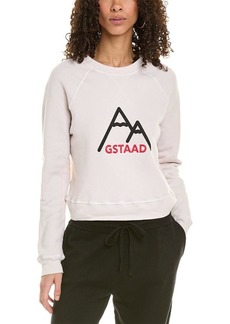 Monrow Women's Gstaad Raglan Sweatshirt Stylish Crew Neckline Soft & Comfortable  Xsmall