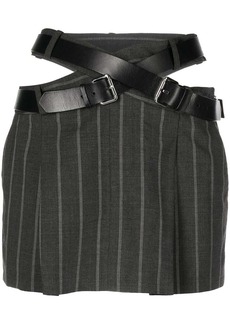 Monse belt-detail pinstripe mini skirt