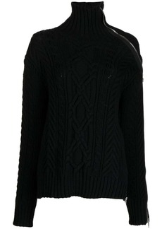 Monse cable-knit zip-detailed jumper