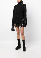 Monse cable-knit zip-detailed jumper