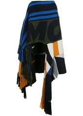 Monse draped scarf patchwork skirt