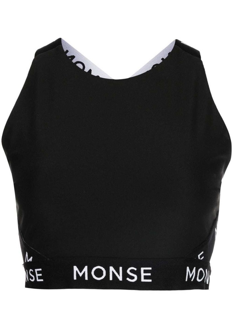 Monse logo-print performance top