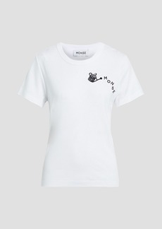 Monse - Embroidered Supima cotton and Micro Modal-blend jersey T-shirt - White - XS