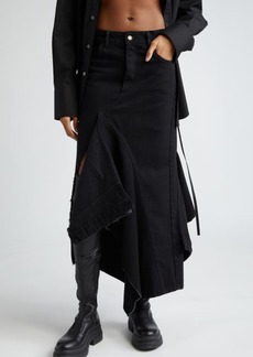 MONSE Deconstructed Denim Maxi Skirt