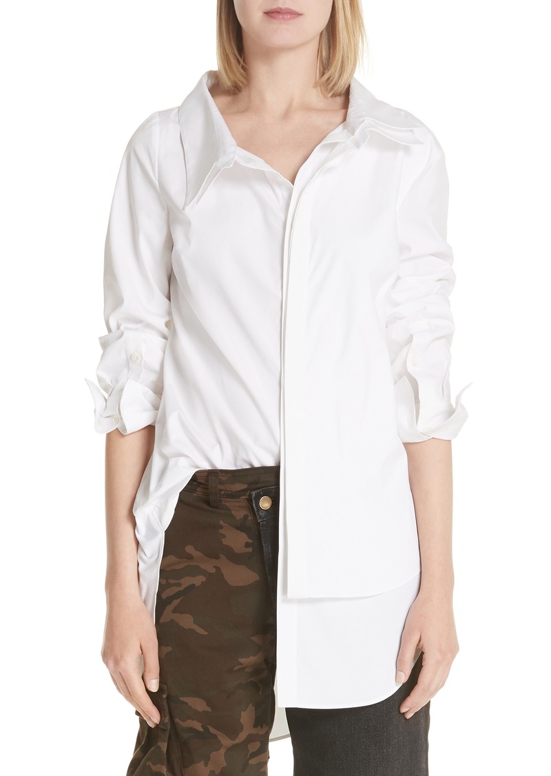 MONSE Layered Stretch Poplin Shirt