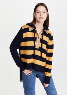 Monse Rugby Striped Knit Hoodie