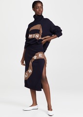 Monse Scarf Intarsia Knit Skirt