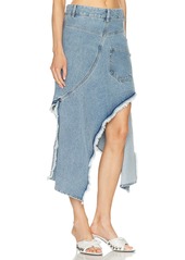 Monse Twisted Denim Skirt