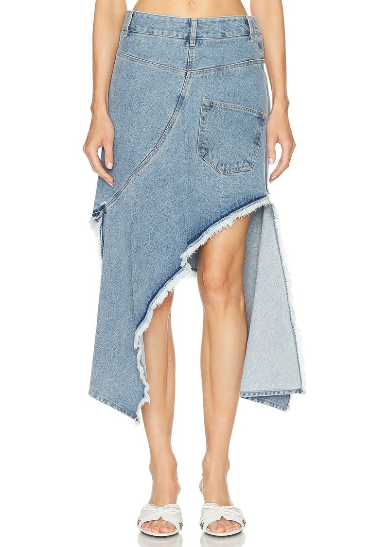 Monse Twisted Denim Skirt