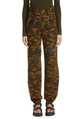 MONSE Zip Detail Camo Print Cotton Twill Cargo Pants at Nordstrom