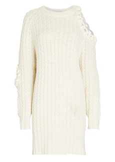 Monse Rope Cut-Out Wool-Cashmere Sweater Dress