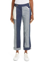 MONSE Inside Out Straight Leg Jeans in Indigo at Nordstrom