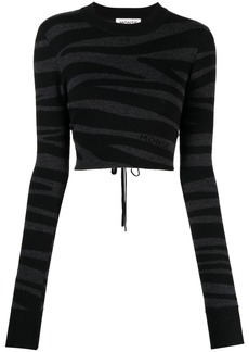 Monse zebra-knit cropped jumper