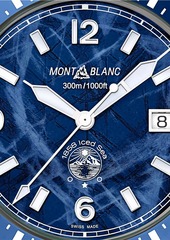 Montblanc 1858 Iced Sea Stainless Steel & Ceramic Bracelet Watch