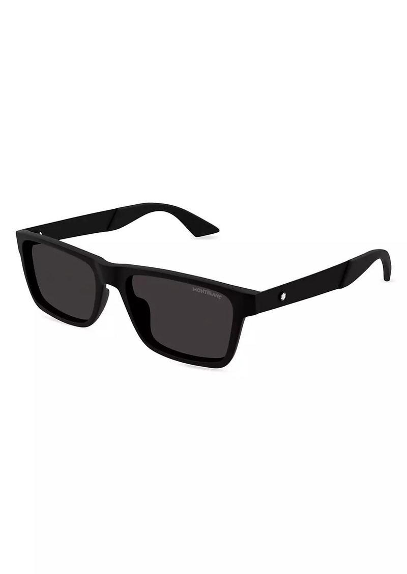 Montblanc 54MM Active Rectangular Sunglasses